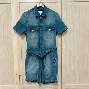 FRAME denim shorts romper jumpsuit size M